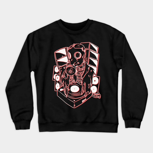 Vinyl Gas Mask Crewneck Sweatshirt by T-Shirt Dealer